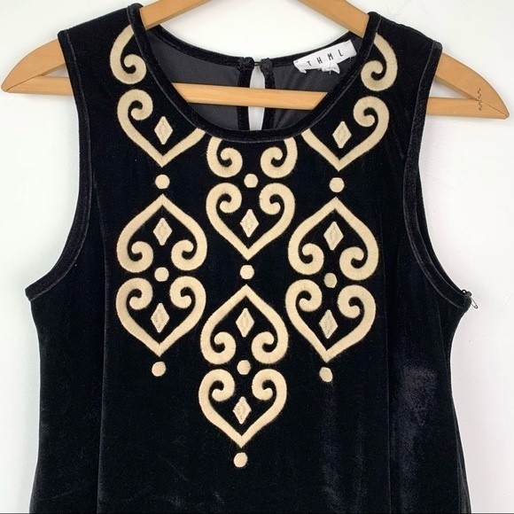 NWT Anthropologie THML Embroidered Velvet Sleeveless Top - Picture 4 of 14
